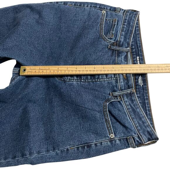 Old Navy Womens 10 Extra High Rise Kicker Boot Cut Button Fly Dark Wash Denim - Picture 10 of 12